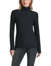 Commando Butter Long Sleeve Turtleneck Top In Black In Black
