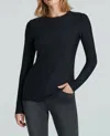 Commando Butter Crewneck Long Sleeve Top In Black