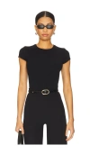 Commando Butter Luxe Cap Sleeve Bodysuit In Black