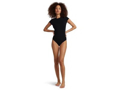 Commando Butter Luxe Cap Sleeve Bodysuit In Black