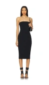 Commando Butter Luxe Strapless Midi Dress In Black