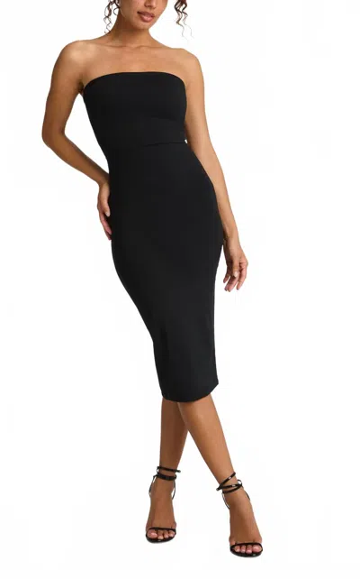 Commando Butter Luxe Strapless Midi Dress In Black
