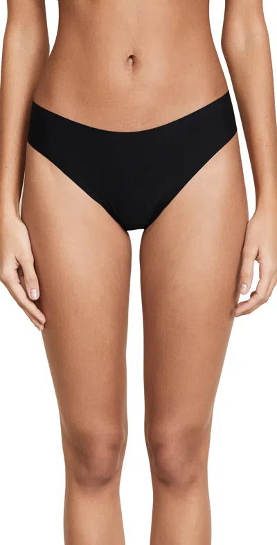 COMMANDO BUTTER MID RISE THONG BLACK,COMMA40289