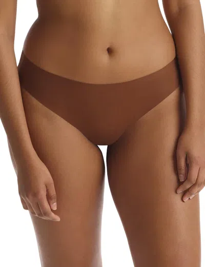 Commando Butter Mid-rise Thong Panty In Cinnamon In Brown