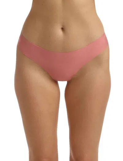 Commando Butter Mid-rise Thong Panty In Sunset In Pink