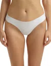 Commando Butter Mid-rise Thong Panty In White In White