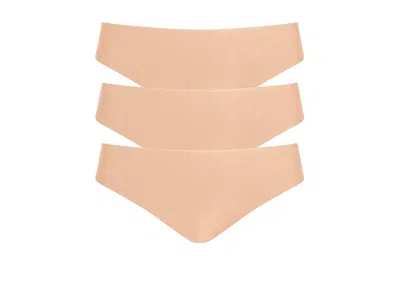Commando Butter Mid-rise Thong 3-pack Gp202 In Neutral