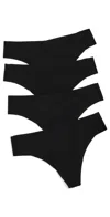 Commando Classic Solid Thong 5-pack In Multi