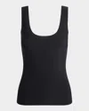 Commando Butter Scoop-neck Modal Tank In Black