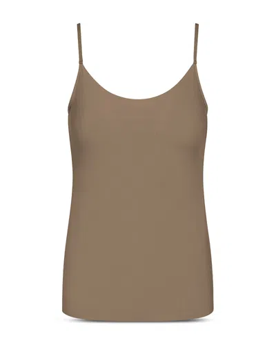 Commando Butter Scoop Neck Spandex Camisole In Brown