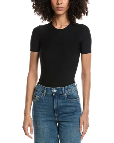 Commando Butter Short Sleeve Bodysuit In Black