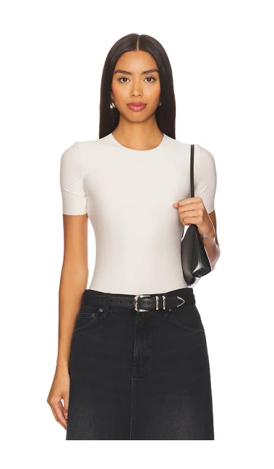 Commando Butter Short Sleeve Bodysuit In White