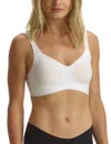 Commando Butter V-neck Modal-blend Bralette In White