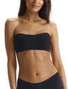 Commando Double Take Lace-paneled Stretch Bandeau Bra In Black