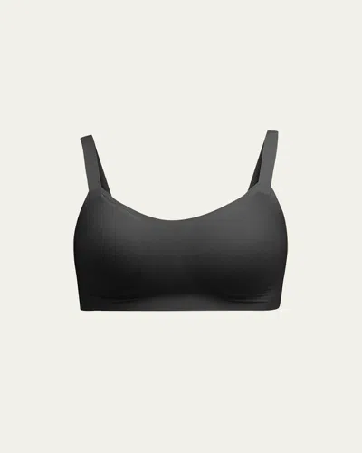 Commando Butter Soft-support Back-closure Bralette In Black