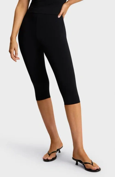 Commando Butter Stretch Modal Capri Leggings In Black