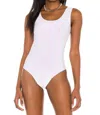 Commando Butter Scoop Neck Tank Thong Bodysuit In White