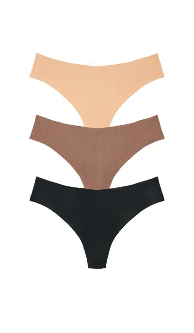 Commando Butter Thong 3 Pack In Multi