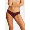 Commando Butter Mid-rise Thong In Pinot Cabernet