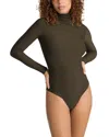 Commando Butter Turtleneck Bodysuit In Green