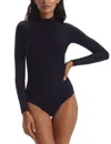 Commando Butter Turtleneck Bodysuit In Navy In Black