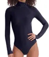 Commando Butter Turtleneck Bodysuit In Navy In Blue