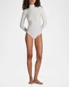 Commando Butter Thong Bodysuit In Porcelain