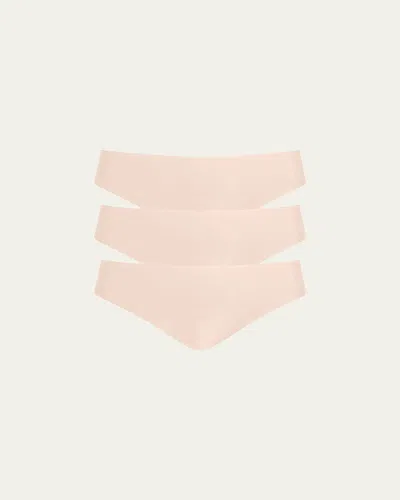 Commando Butter Ultra-soft Stretch Thongs, Pack Of 3 In Beige