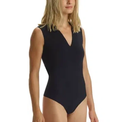 Commando Butter V-neck Bodysuit In Black