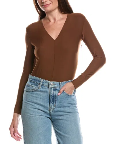 Commando Butter V-neck Bodysuit In Brown