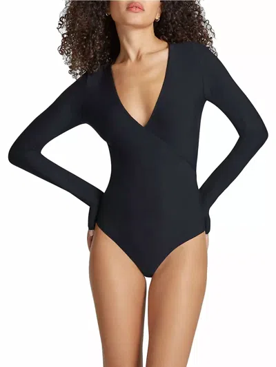 Commando Butter Wrap Bodysuit In Black