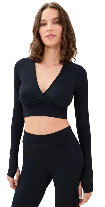 Commando Butter Wrap Top With Thumbholes Black
