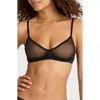 Commando Chic Mesh Bralette In Black