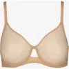 Commando Chic Mesh Full Cup Underwire Bra In Beige