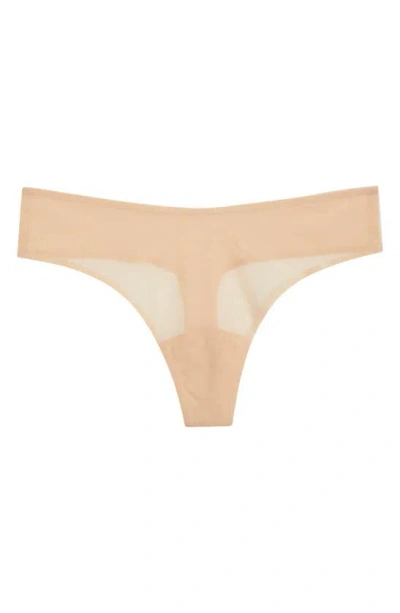 Commando Chic Mesh Thong In Neutrals