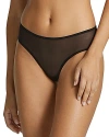 Commando Chic Mesh Thong In Black