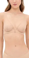 Commando Chic Mesh Full Cup Underwire Bra In Beige
