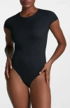 Commando Classic Cap Sleeve Bodysuit In Black