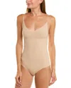 Commando Zone Smoothing Stretch-jersey Thong Bodysuit In Gold