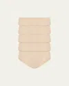 Commando Classic Solid Bikini 5-pack In Beige