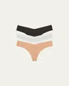 Commando 3-pack Cotton Thongs In Multi