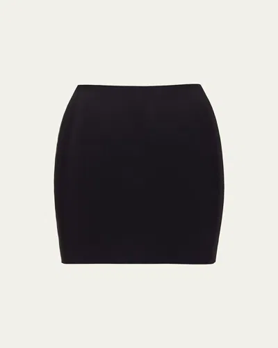 Commando Classic Microfiber Mini Half Slip W/ Shorts In Black Black