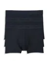 Commando Men's 3-pack Microfiber Trunks In Black