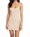 Commando Classic Mini Cami Slip Dress In True Nude In Multi