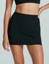 Commando Classic Mini Half Slip With Control Short In Black
