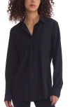 Commando Classic Oversized Button Down Shirt In Black In Black