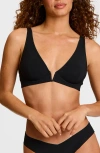 Commando Flex Tech Wireless Seamless Bra In Black