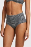 Commando Classic Print High Waist Briefs In Houndstooth Plaid