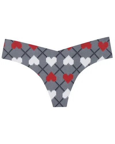 Commando ® Classic Print Thong Panty In Gray