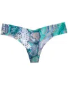 Commando Classic Print Thong Panty In Blue